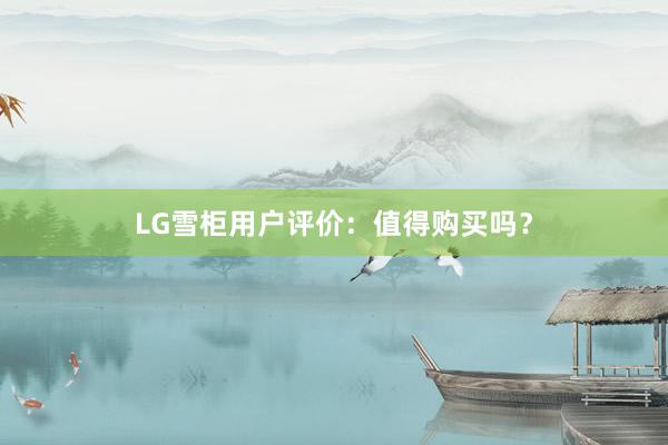 LG雪柜用户评价：值得购买吗？